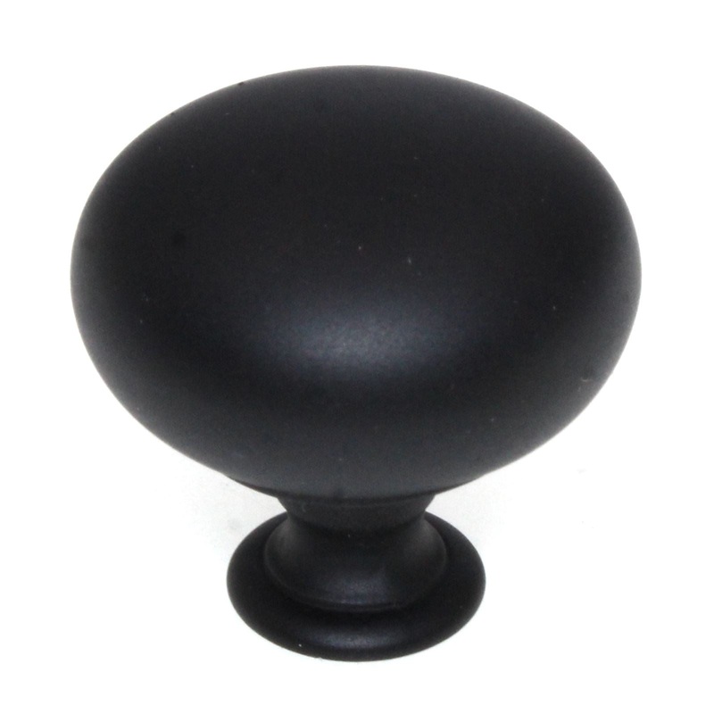 Schaub And Company Rustica 1 1/4 Round Cabinet Knob Matte Black 112-MB