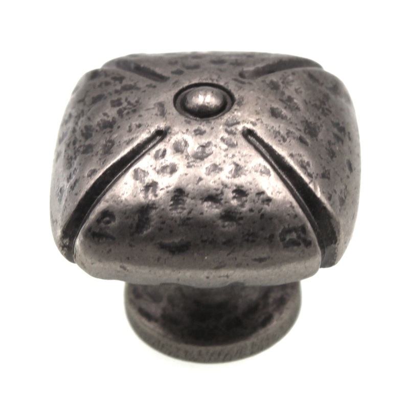 Schaub And Company Siena 1 3/8 Square Cabinet Knob Vibra Nickel 251-VN