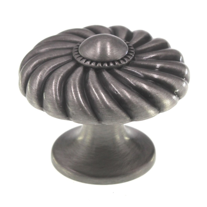 Schaub Casual Elegance 1 3/8 Solid Brass Knob Light Antique Nickel 873-LAN
