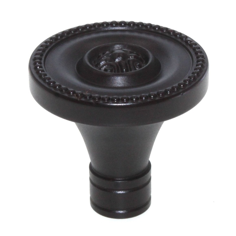 Schaub Meridian 1 3/8 Beaded Solid Brass Cabinet Knob Oil-Rubbed Bronze 800-10B