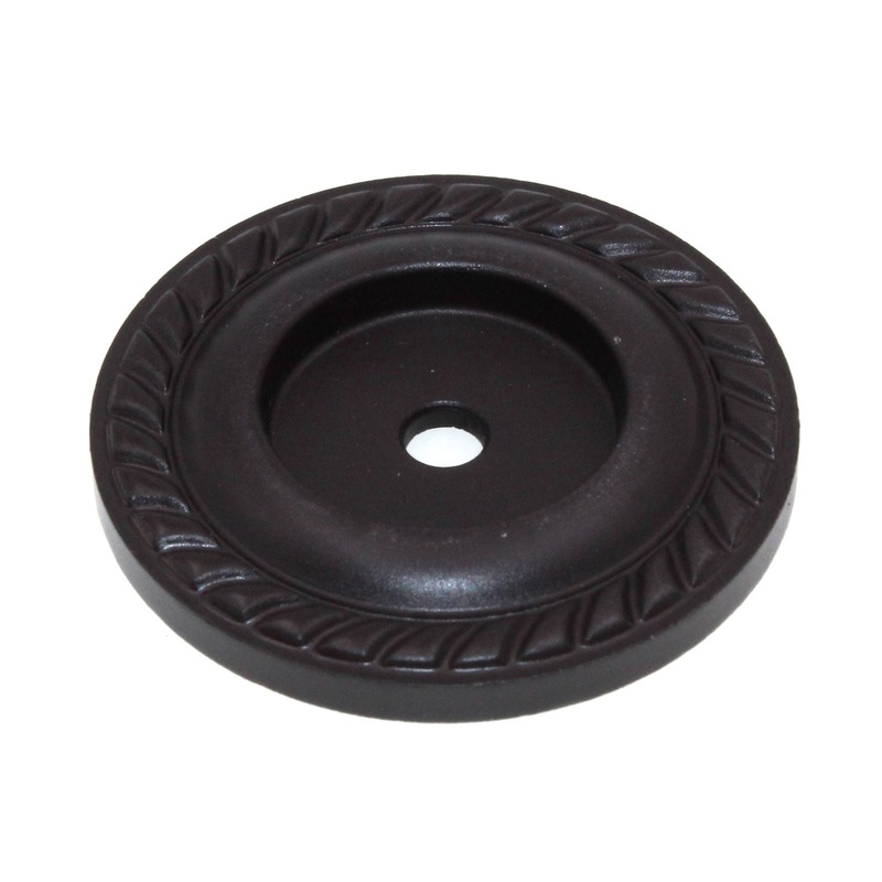 Schaub Montcalm 1 1/2 Rope Solid Brass Knob Backplate Oil-Rubbed Bronze 795-10B