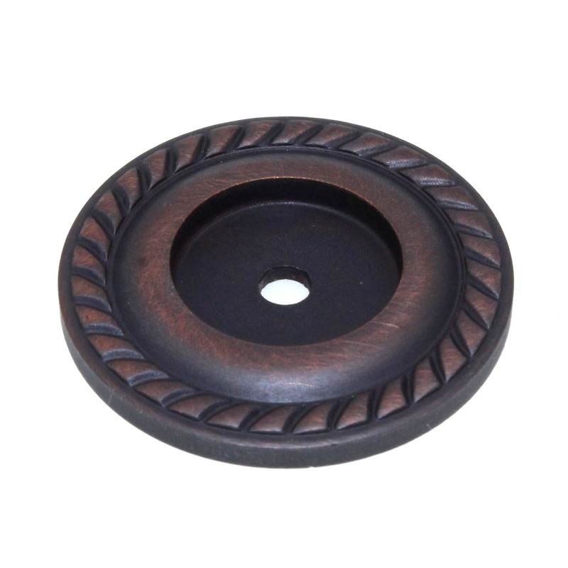 Schaub Montcalm 1 1/2 Solid Brass Knob Backplate Michelangelo Bronze 795-MIBZ