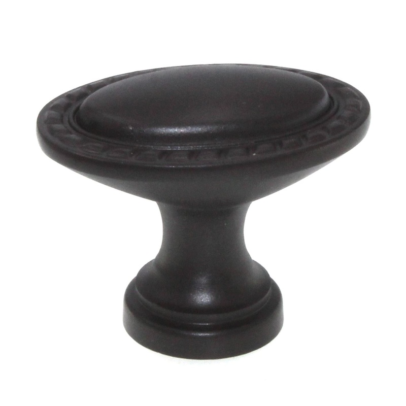 Schaub Montcalm 1 1/4 Oval Solid Brass Cabinet Knob Oil-Rubbed Bronze 796-10B