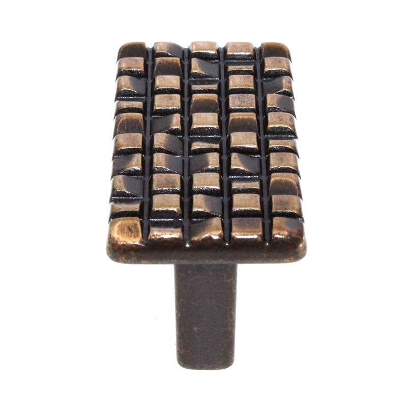 Schaub Mosaic 1 7/8 Rectangle Cabinet Knob French Antique Bronze 235-FAB