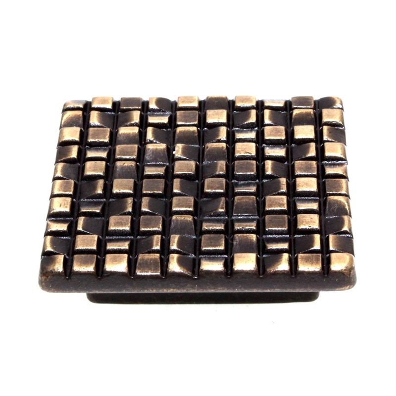 Schaub Mosaic 1 7/8 Square Cabinet Knob French Antique Bronze 234-FAB