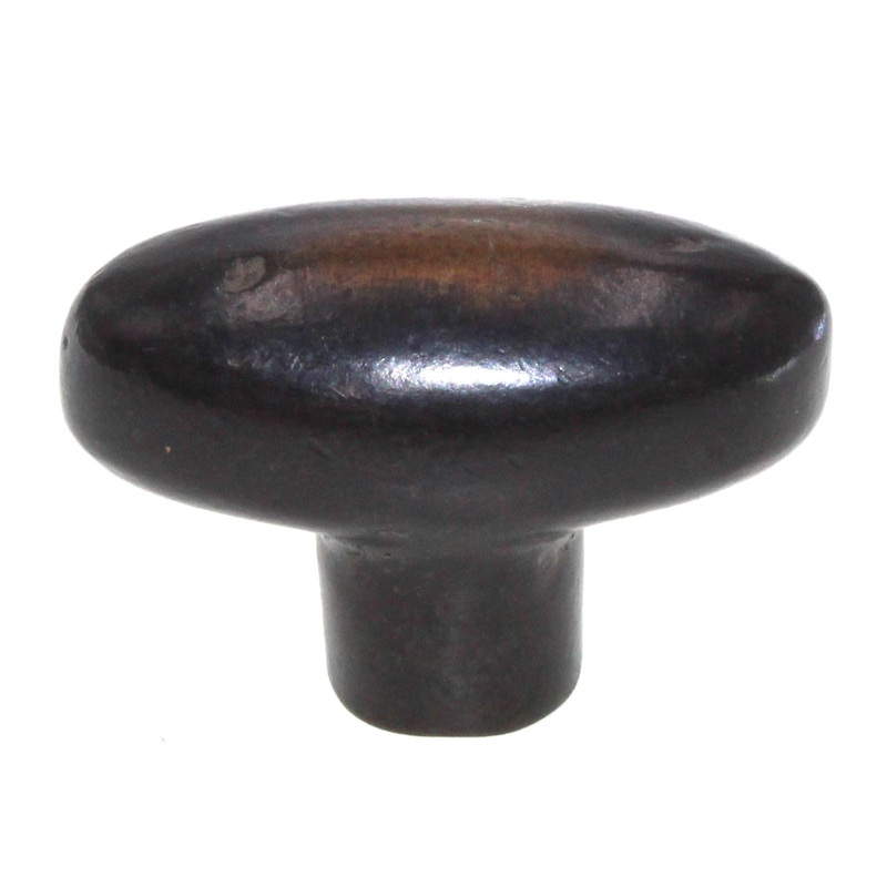 Schaub Mountain 1 3/4 Oval Cast Bronze Cabinet Knob Antique Bronze 774-AZ