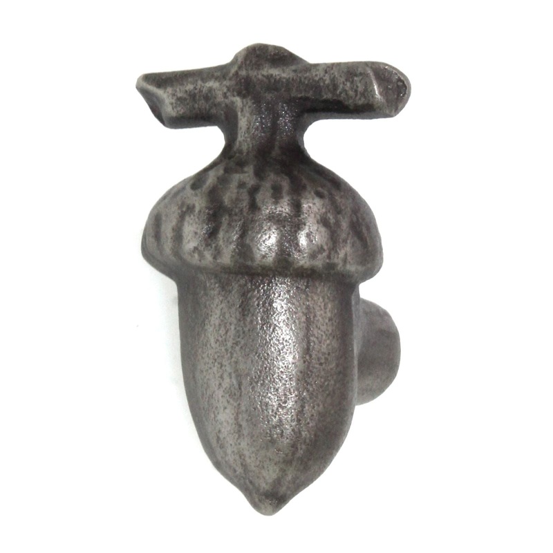 Schaub Mountain Acorn 1 3/4 Cast Bronze Cabinet Knob Antique Iron 786-AI