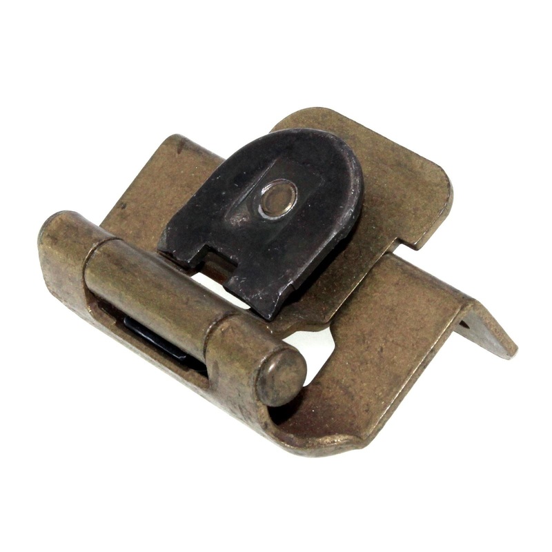 Single Demountable Cabinet Hinge 1/2 Overlay, Burnished Brass CM8720-BB