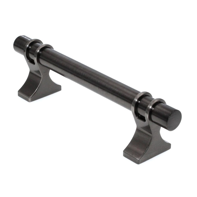 Amerock Davenport 3 3/4 (96mm) Ctr Cabinet Bar Pull Gunmetal BP36605GM