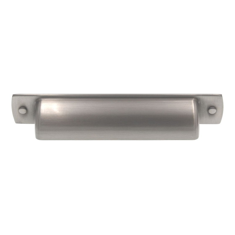 Amerock Rochdale 3 3/4 (96mm) Ctr Drawer Cup Pull Satin Nickel BP53716G10