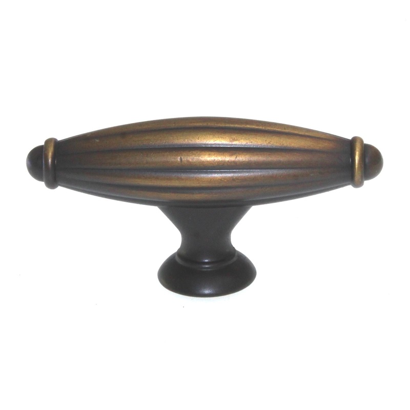 Jeffrey Alexander Glenmore 2 5/8 T-Bar Knob Antique Brushed Satin Brass 618ABSB