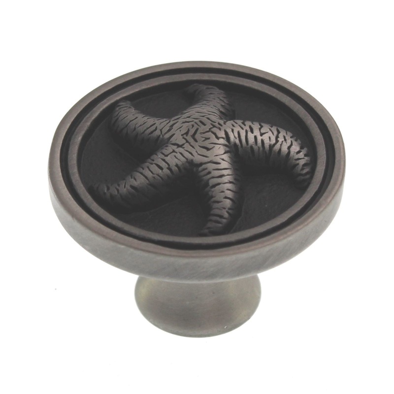 Liberty 1 3/8 Cabinet Knob Starfish Brushed Satin Nickel PBF657-BSP-C