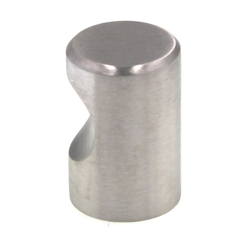 Schaub 1 1/8 x 3/4 Whistle Cabinet Knob Brushed Stainless Steel SS010
