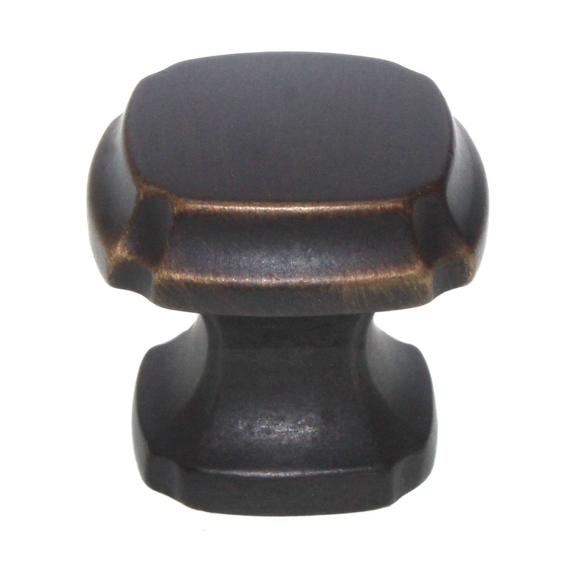 Schaub And Company Empire 1 3/8 Square Cabinet Knob Ancient Bronze 882-ABZ
