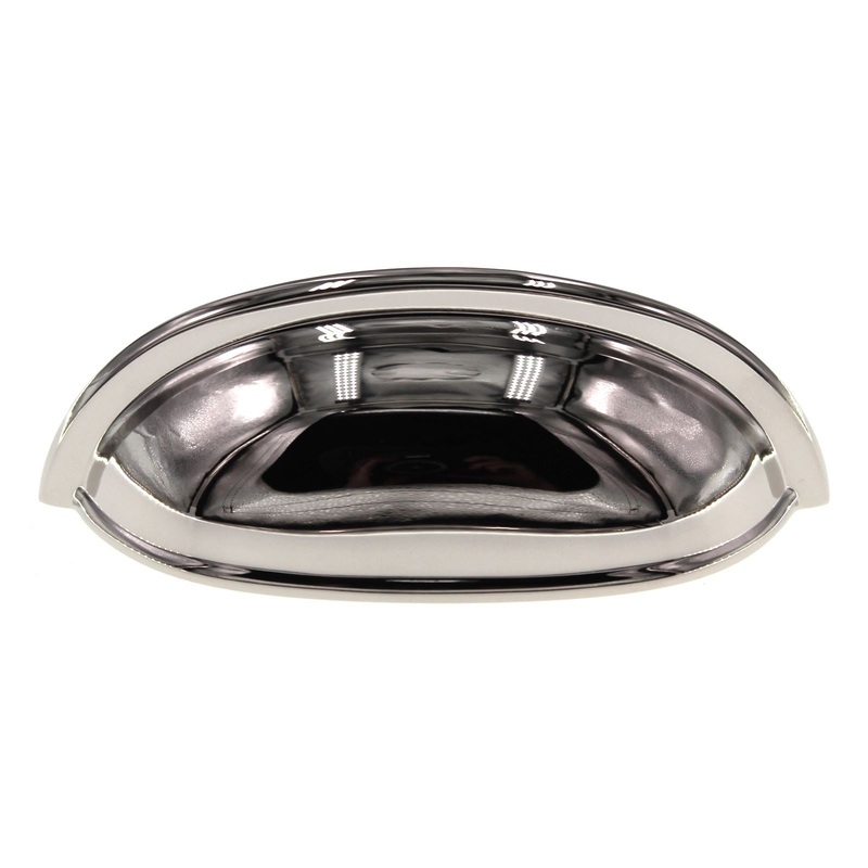 Schaub And Company Traditional Drawer Cup Pull 3 Ctr Polished Nickel 730-PN