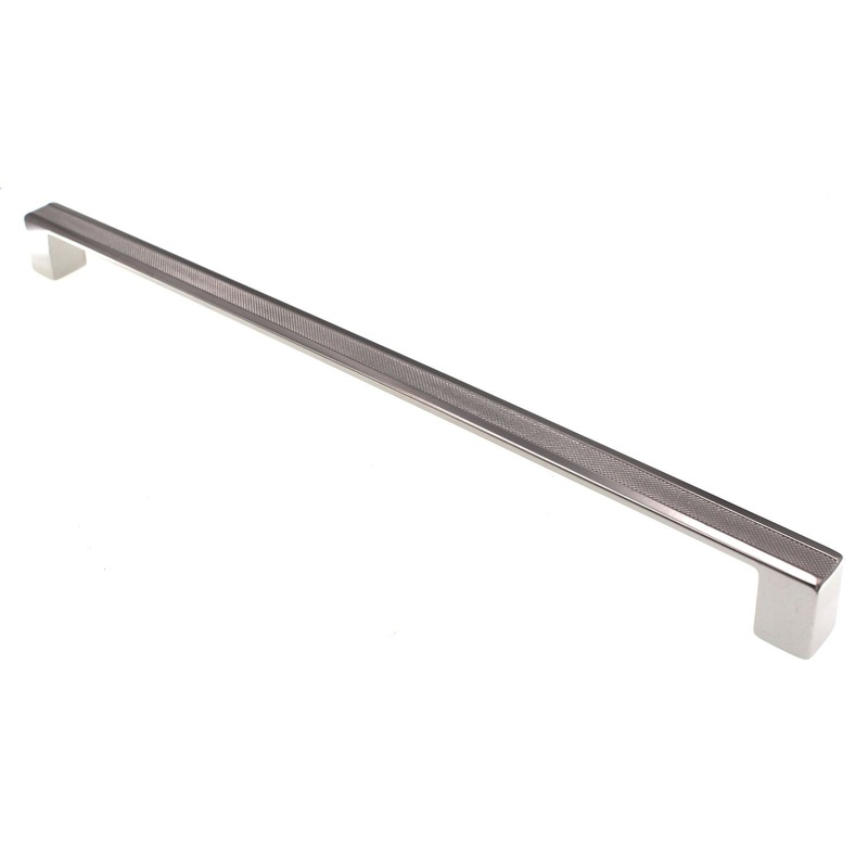 Schaub Classico Cabinet Pull 12 5/8 (320mm) Ctr Diamond Cut Satin Nickel 224-15