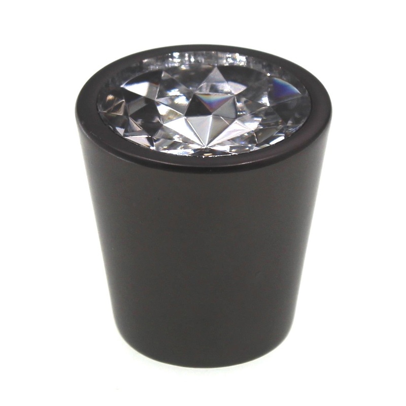 Schaub Stargaze 1 1/16 Clear Cylinder Cabinet Knob Bronze Base 72-C-BZ