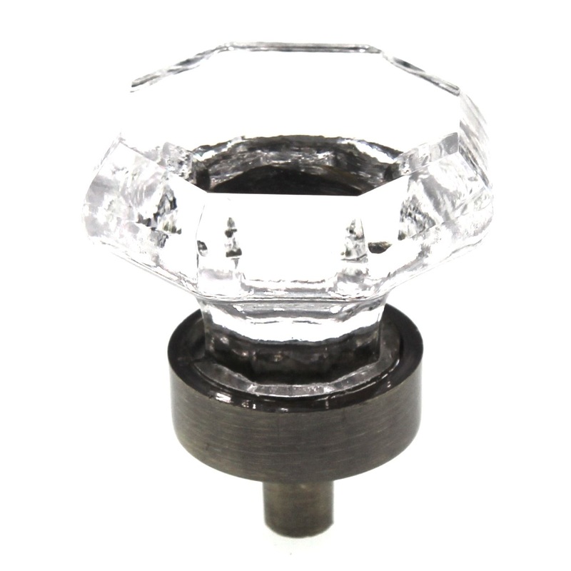 Schaub Stargaze 1 1/4 Clear Glass Cabinet Knob Polished Nickel Base 71-C-PN