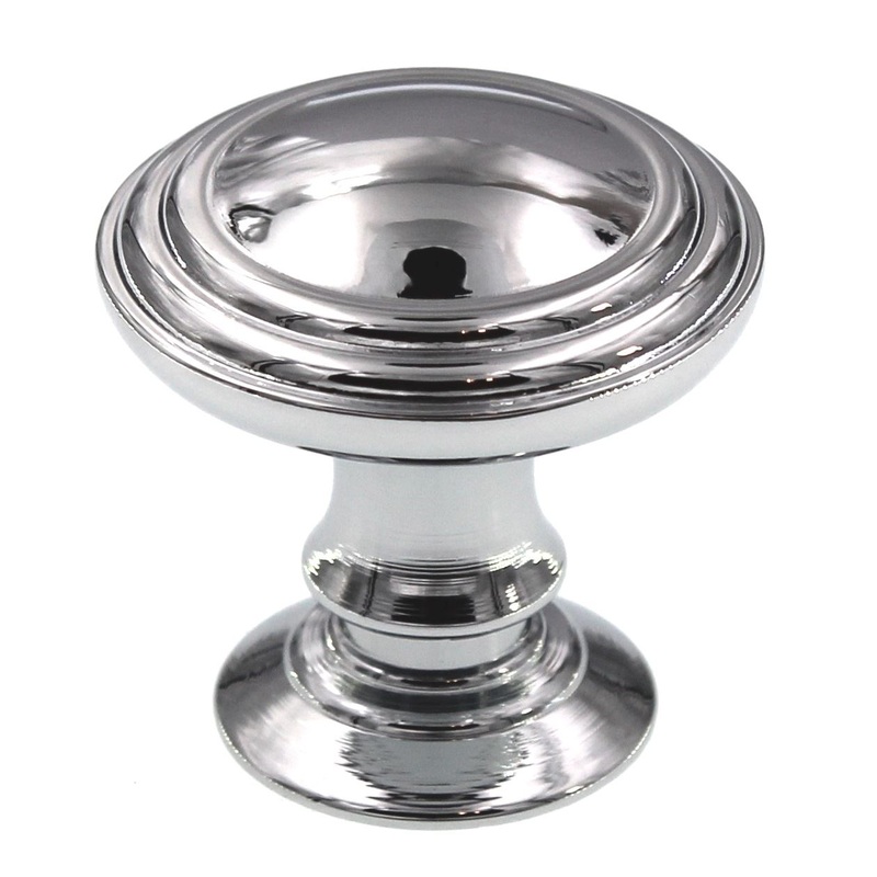 Top Knobs Chareau 1 1/4 Reeded Cabinet Knob Polished Chrome TK320PC