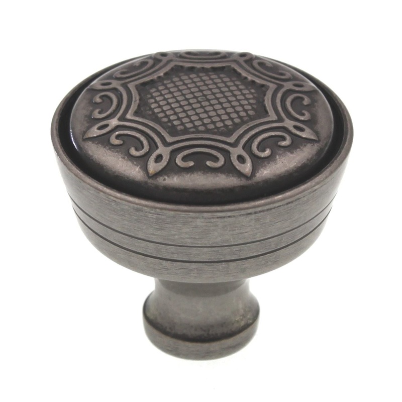 Top Knobs Edwardian 1 5/16 French Cabinet Knob Antique Pewter M953