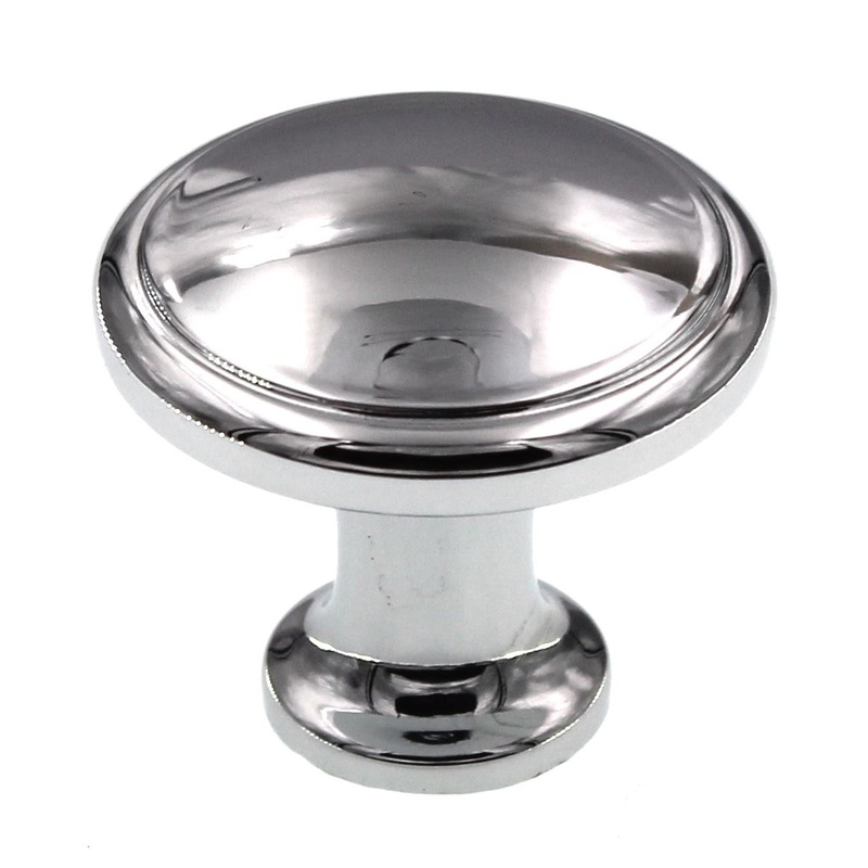 Top Knobs Nouveau 1 1/8 Ringed Mushroom Cabinet Knob Polished Chrome M377