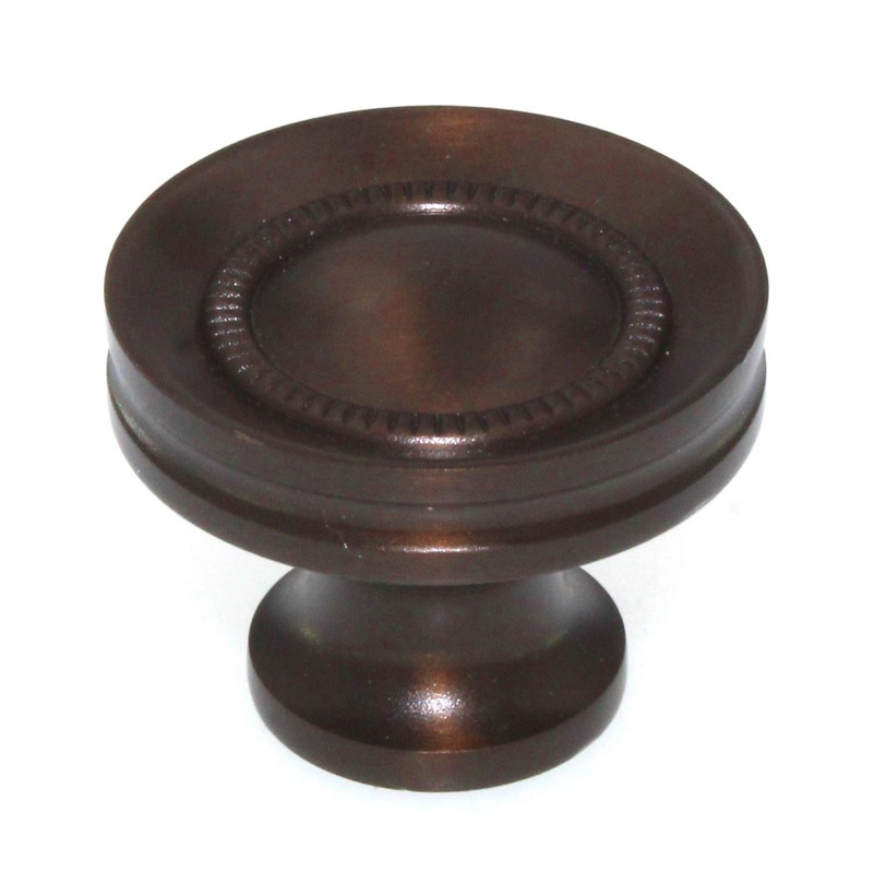Top Knobs Oil Rubbed Bronze 1 1/4 Button Faced Knob Oil Rubbed Bronze M755
