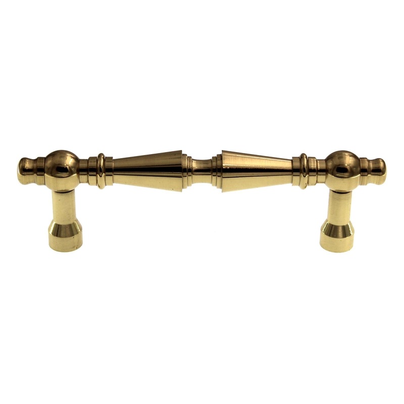 Berenson Plymouth 3 Ctr Cabinet Post Pull Polished Brass 9953-303-B