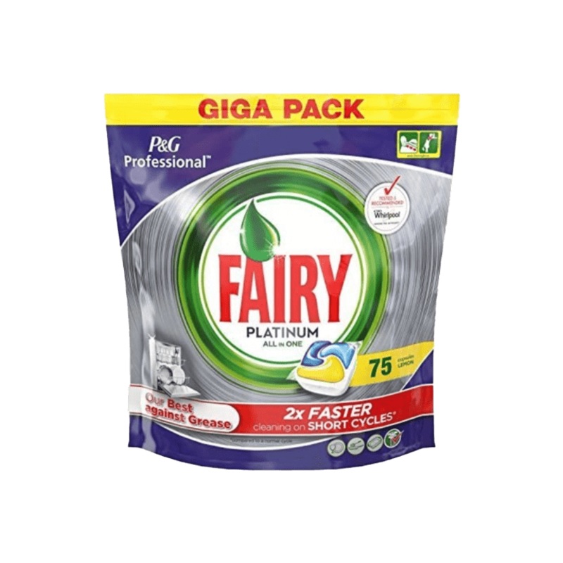 Fairy Dishwasher Tablets Platinum Pack 75 – Lemon
