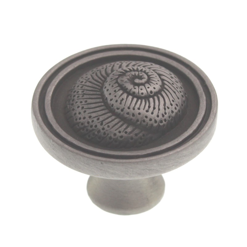 Franklin Brass Nautilus 1 3/8 Knob Seashell Brushed Satin Pewter PBF660-BSP-C1