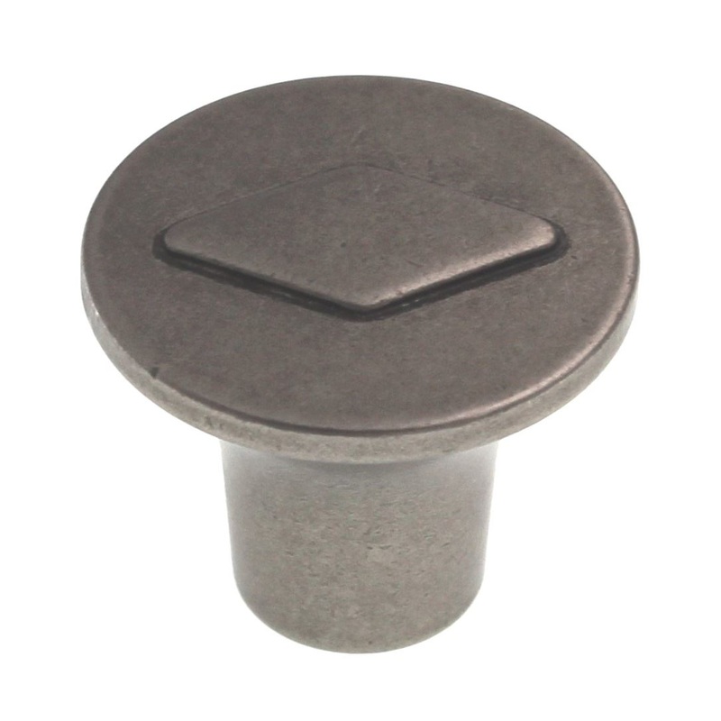 Hafele 1 1/8 Mission Cabinet Knob Diamond Pewter 132.93.910