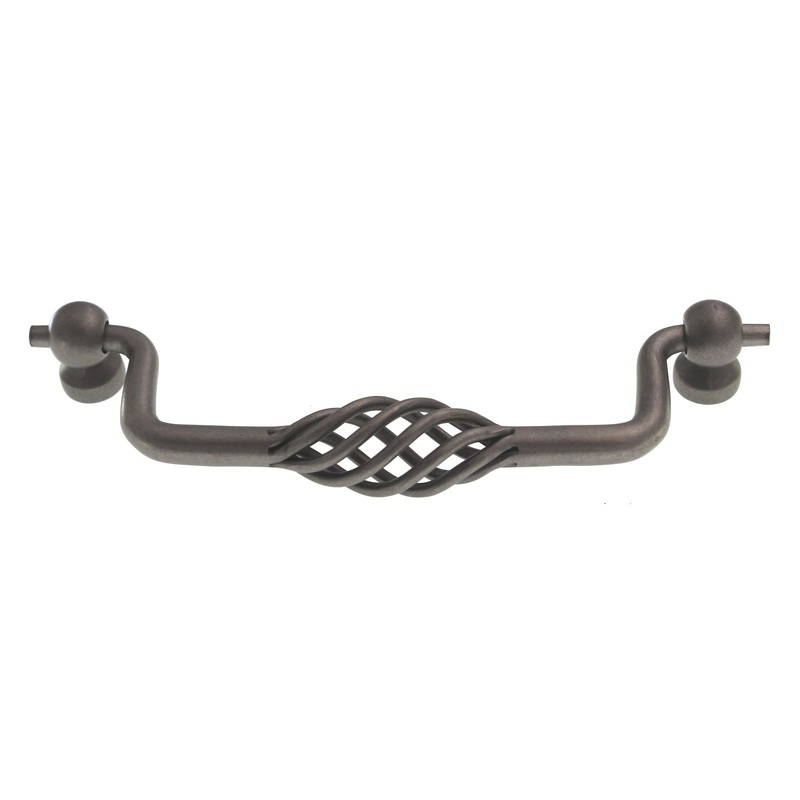 Hafele 5 (128mm) Ctr Drawer Bail Pull Birdcage Pewter 119.24.902