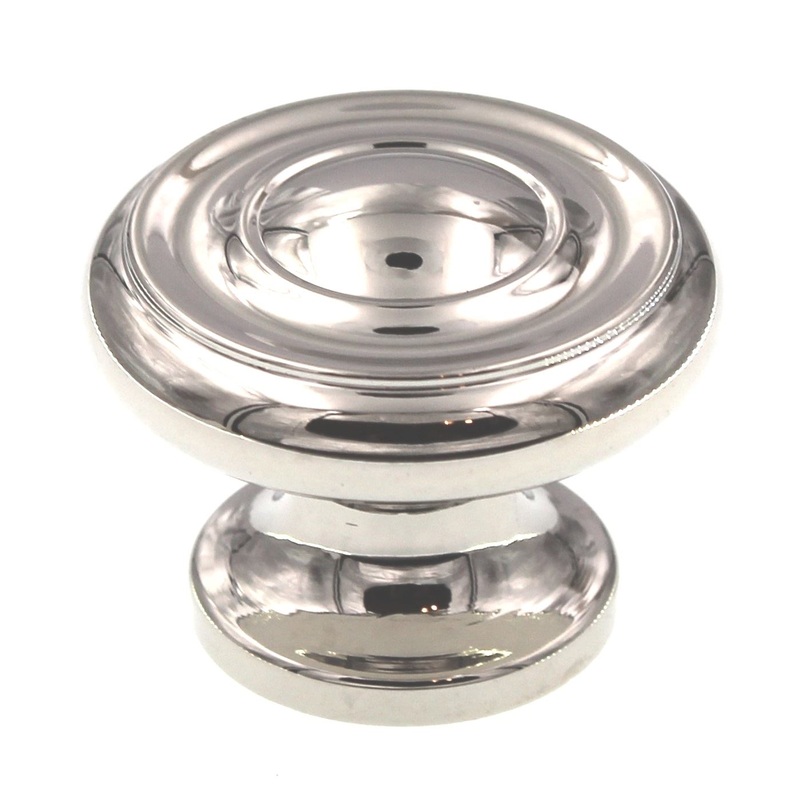 Schaub Tradional Designs 1 1/2 Cabinet Knob Polished Nickel Solid Brass 704-PN
