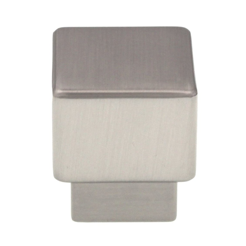 Top Knobs Sanctuary 1 Medium Square Tapered Knob Brushed Satin Nickel TK32BSN