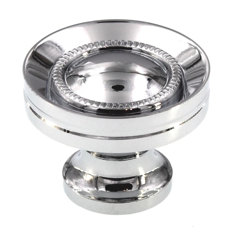 Top Knobs Somerset Brass 1 1/4 Button Faced Cabinet Knob Polished Chrome M291