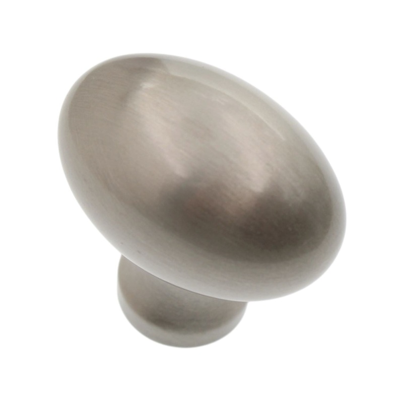 Top Knobs Somerset Steel 1 1/4 Egg Cabinet Knob Brushed Satin Nickel M370