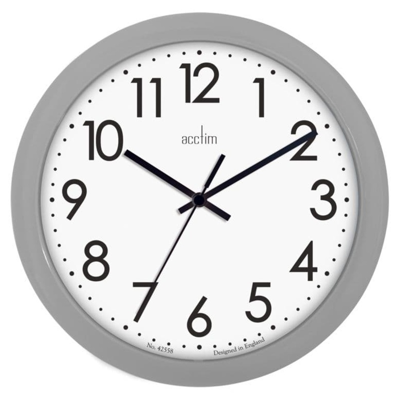 Acctim Abingdon Wall Clock – Grey 25.5cm