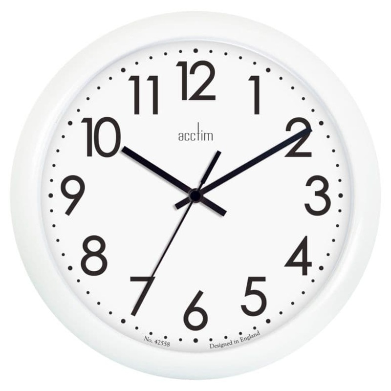 Acctim Abingdon Wall Clock – White 25.5cm