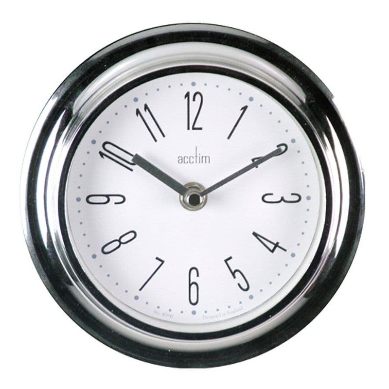 Acctim Riva Wall Clock Chrome – Chrome