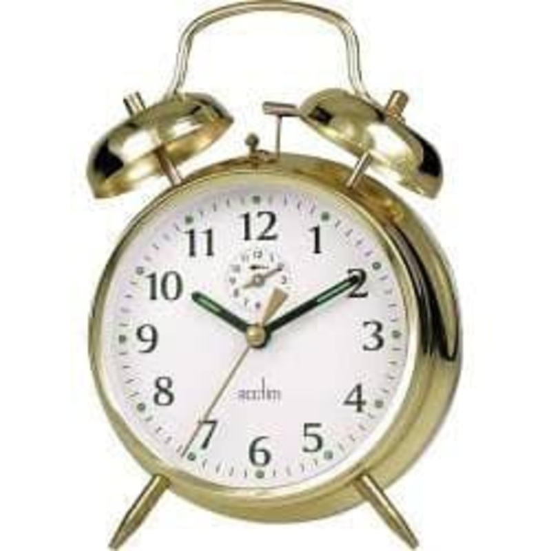 Acctim Saxon Bell Alarm Clock – Brass