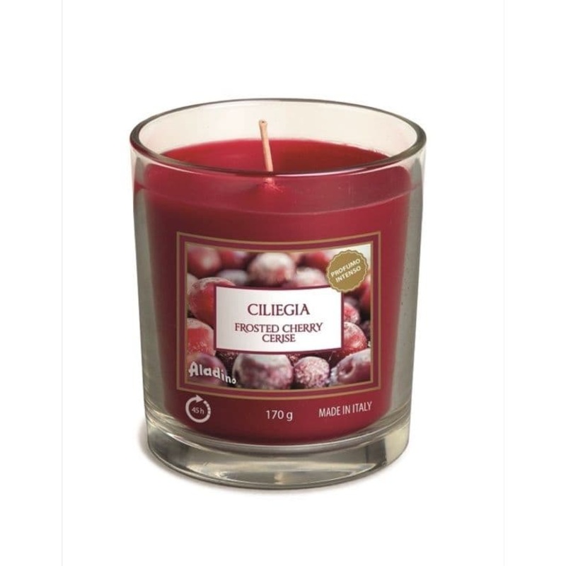 Aladino Medium Candle Jar – Frosted Cherries