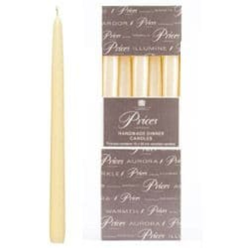 Price’s Candles Venetian 10 Candle – Pack 10 Ivory