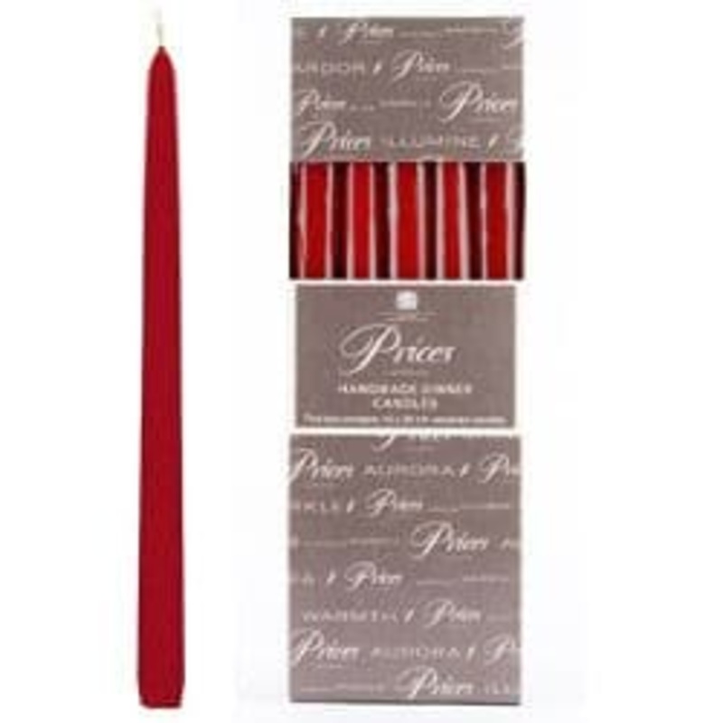 Price’s Candles Venetian 10 Candle – Pack 10 Wine Red