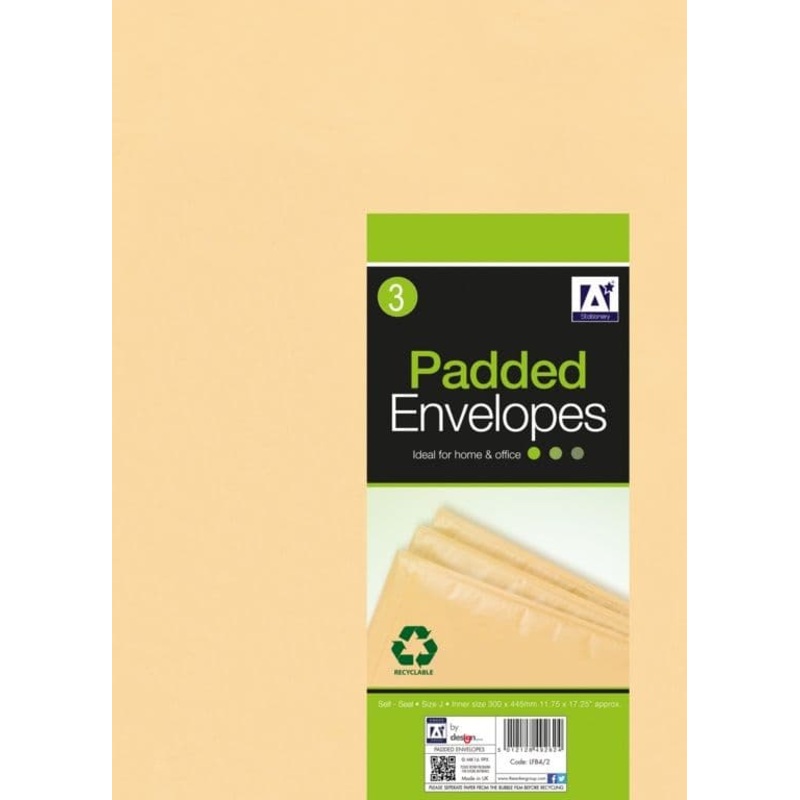 Anker Padded Brown Envelopes – 320 x 455 Pack 3