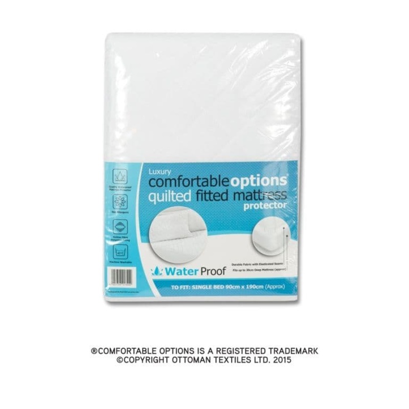 Comfortable Options Waterproof Mattress Protector – Single