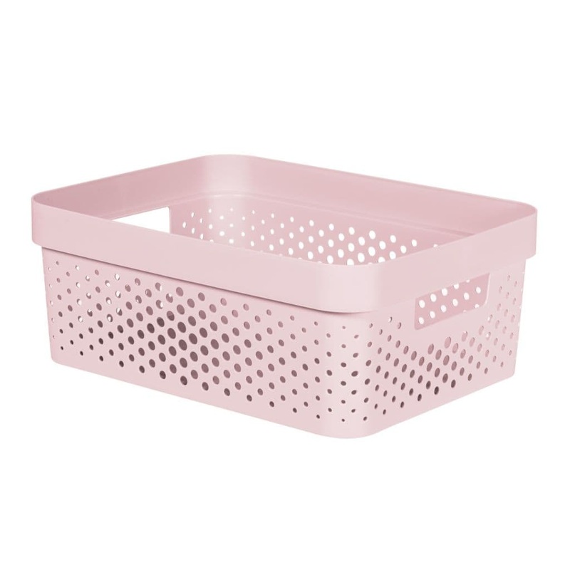 Curver Infinity Dots Box – 11L Chalk Pink