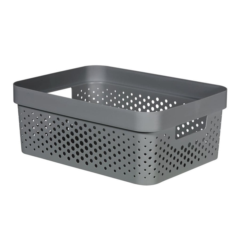 Curver Infinity Dots Box – 11L Dark Grey