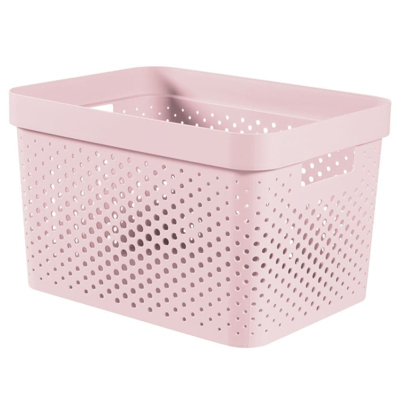 Curver Infinity Dots Box – 17L Chalk Pink