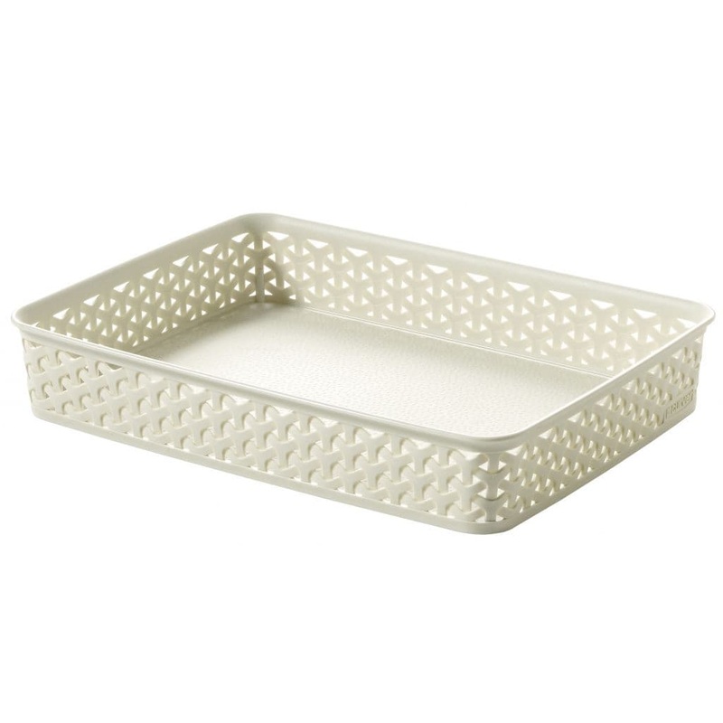 Curver My Style Rattan Tray – Vintage White A4
