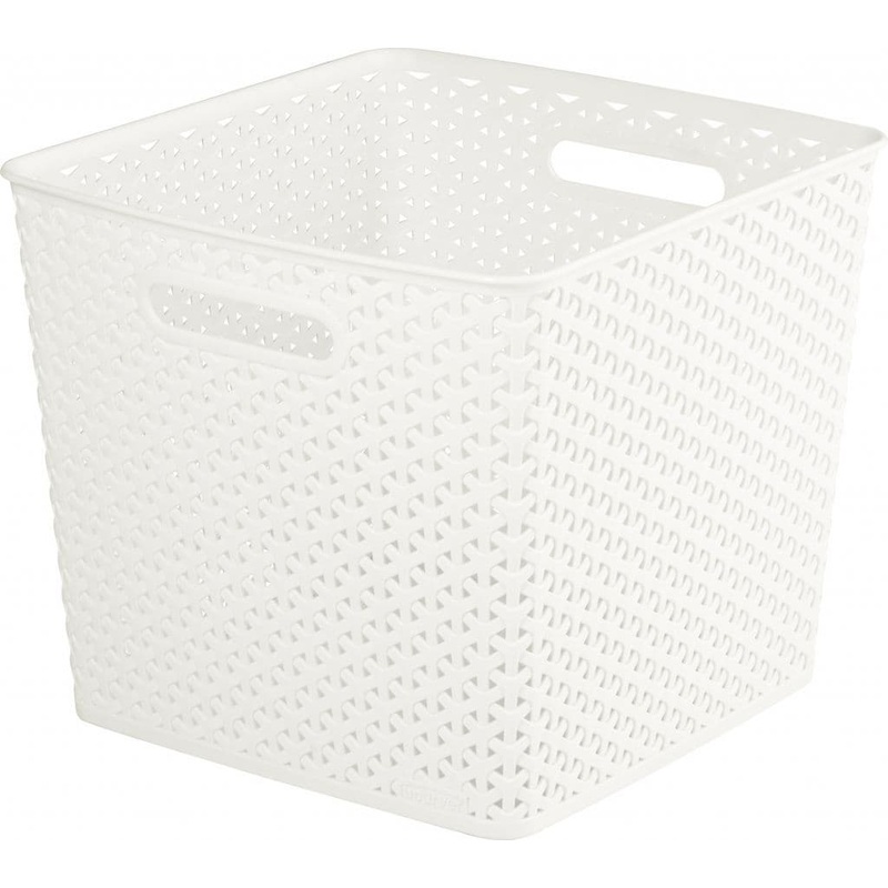 Curver Nestable Rattan Basket Vintage White – 25L