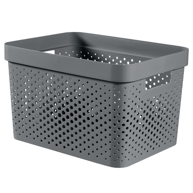 Curver Recycled Infinity Dots Box – 17L Dark Grey